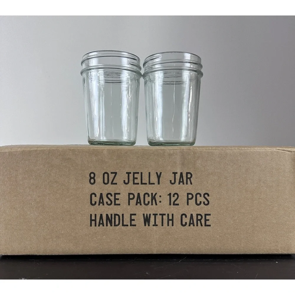 8 oz Jelly Jars‎ - 12 Piece Case Pack - Canning, Preserving, Crafts